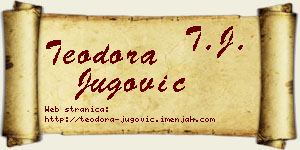 Teodora Jugović vizit kartica